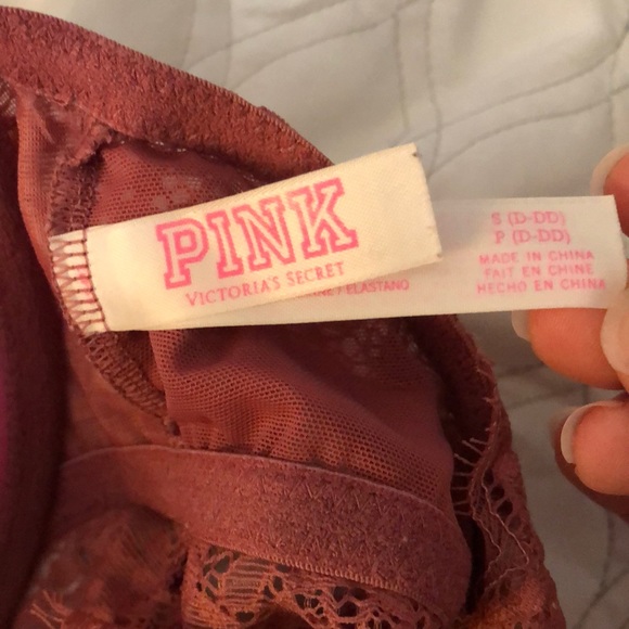 PINK lace halter bra - Picture 3 of 7